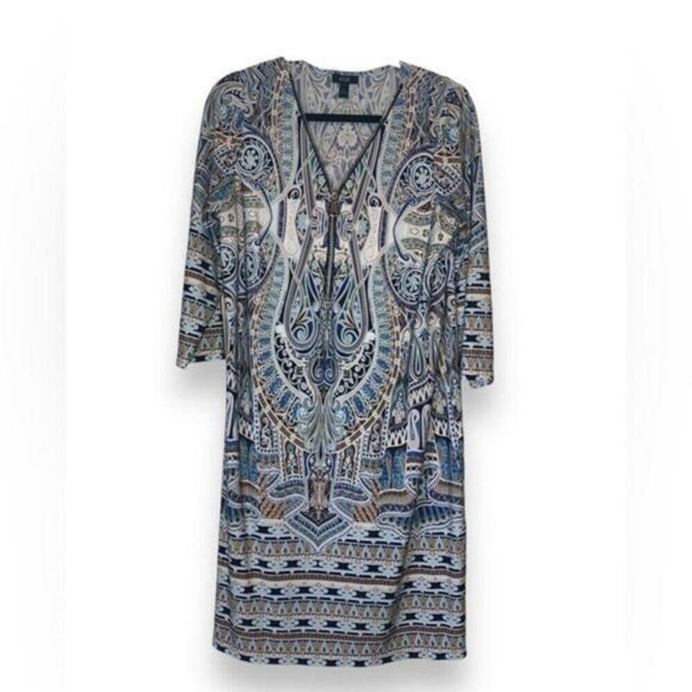 MSK Zip Front Short Sleeve Sheath Dress - Size M